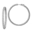 Sterling Shimmer Sterling Silver Rhodium-plated 460 Stone PavÃƒÆ’Ã‚Â¢ÃƒÂ¢Ã‚â€šÃ‚Â¬Ãƒâ€¦Ã‚Â¡ 1.5mm CZ In and Out Round Hinged Hoop Earrings