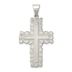 Sterling Silver 925 Cross Pendant with Polished Anti-Tarnish Finish