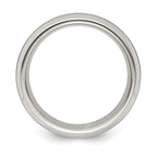 Titanium Wedding Band with Blue Anodized Grooves and Polished Finish