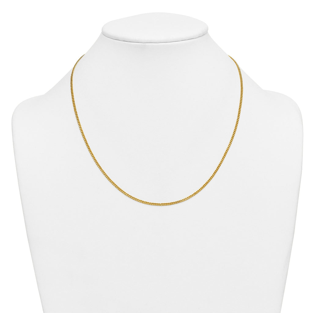 Curb Chain Necklace in 14/20 Gold-Filled Yellow Gold, 2mm