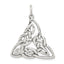 Men's Sterling Silver Antiqued Celtic Charm Pendant by Sophia Jewelers