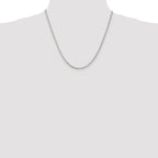 Sterling Silver Rhodium-plated 2mm Box Chain