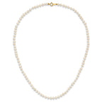 14k Children's 3-4mm White Semi-Round Freshwater Cultured Pearl 12 inch Necklace