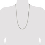 Beveled Oval Cable Chain Necklace in Sterling Silver