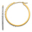 14K Gold Diamond Hoop Earrings with Polished Finish  Elegant Women's Design