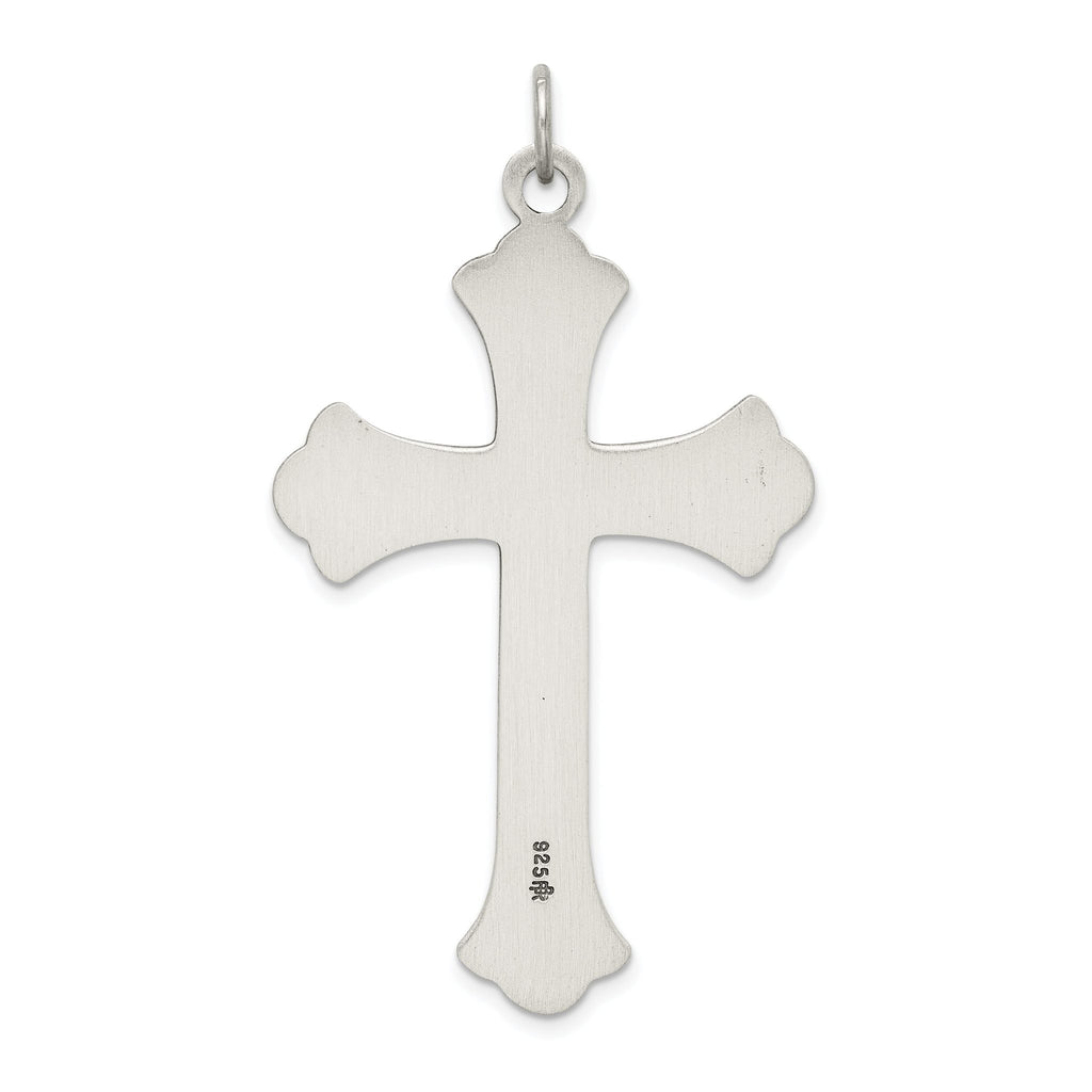 Sterling Silver 925 Cross Pendant with Antiqued Finish Elegant Design