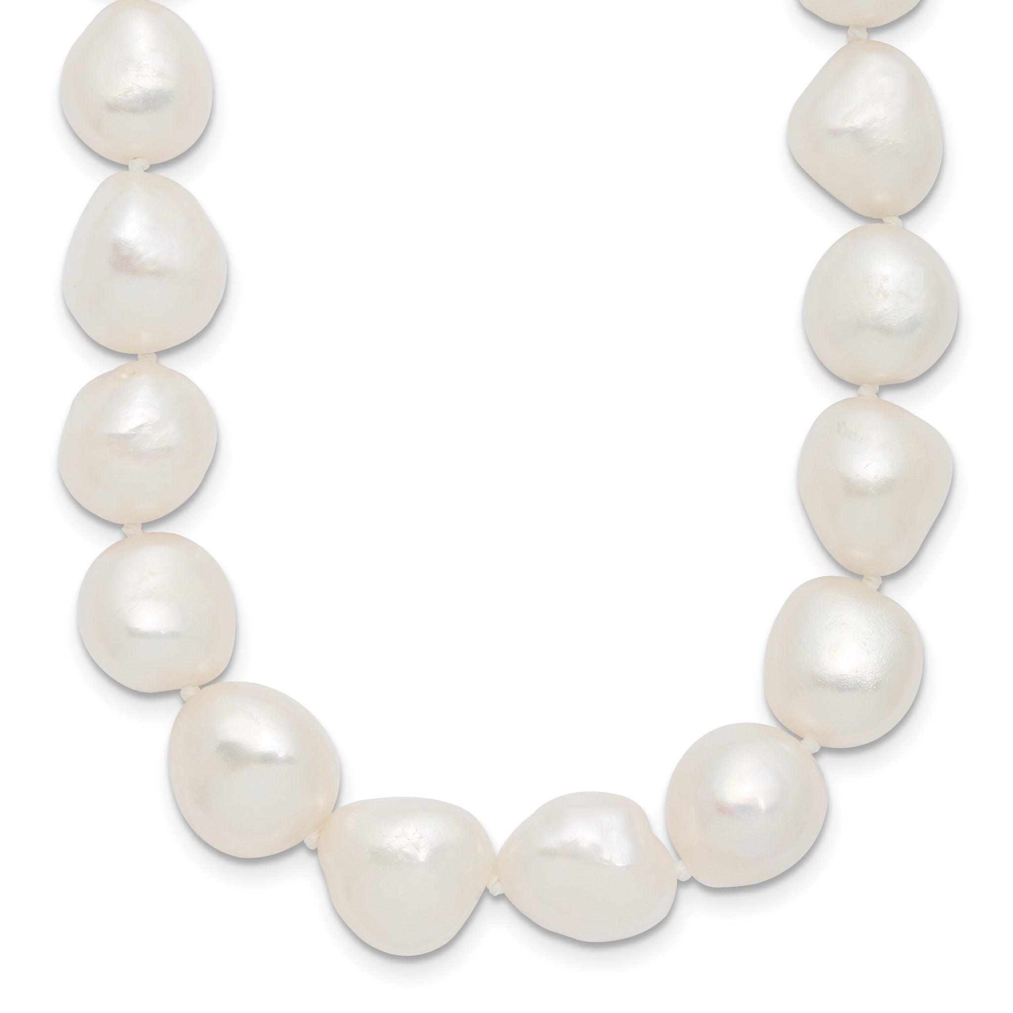 Sophia Jewelers 925 Sterling Silver Baroque Pearl Necklace 18 Elegant Design Main image