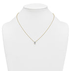 14k 3/4 carat Lab Grown Diamond VS+ F+ Radiant Complete 18 inch Four Prong Pendant Necklace