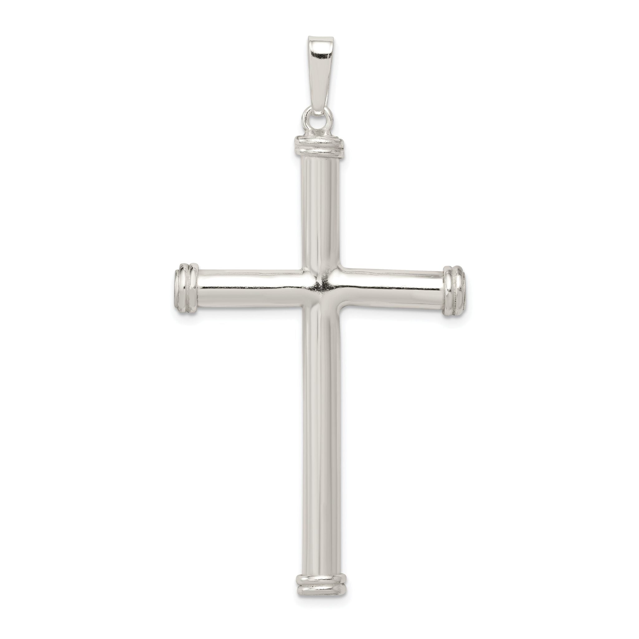 Sophia Jewelers 925 Sterling Silver Hollow Cross Pendant with Anti-Tarnish Finish Main image