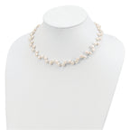 Sterling Silver FW Cultured Button Pearl 16in Necklace