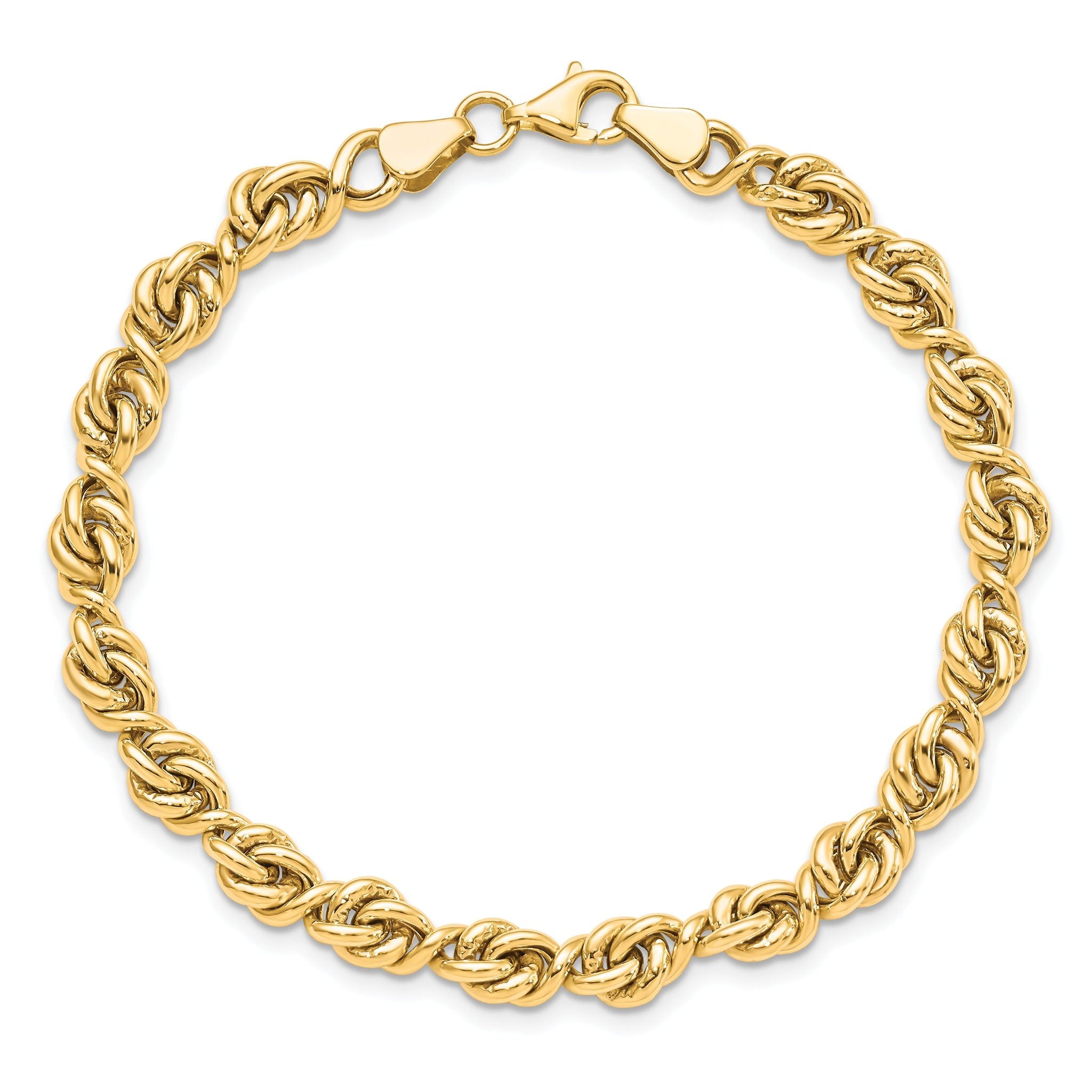 10K Polished Fancy Link Bracelet