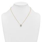 14k 3 carat Certified Lab Grown Diamond VS+ F+ Cushion Complete 18 inch Bezel Set Necklace