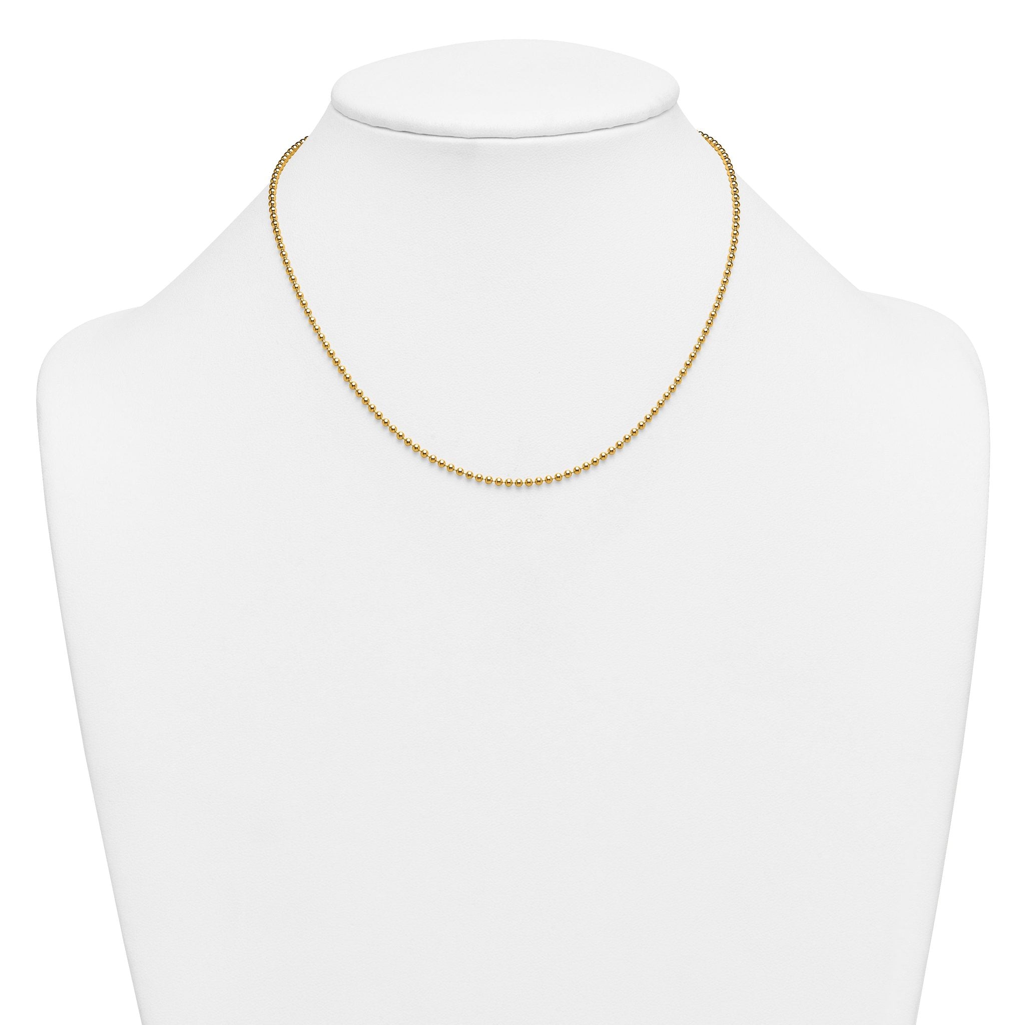 14K Gold Filled 2mm Ball Chain Necklace with Lobster Clasp
