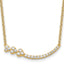 14k 3/8 carat Lab Grown Diamond VS+ F+ Complete 18 inch Fashion Hearts Bar Necklace