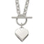Sterling Silver Engraveable Heart Toggle Necklace