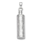 Sterling Silver 925 Ash Holder Pendant with Rhodium Plating Polished Finish