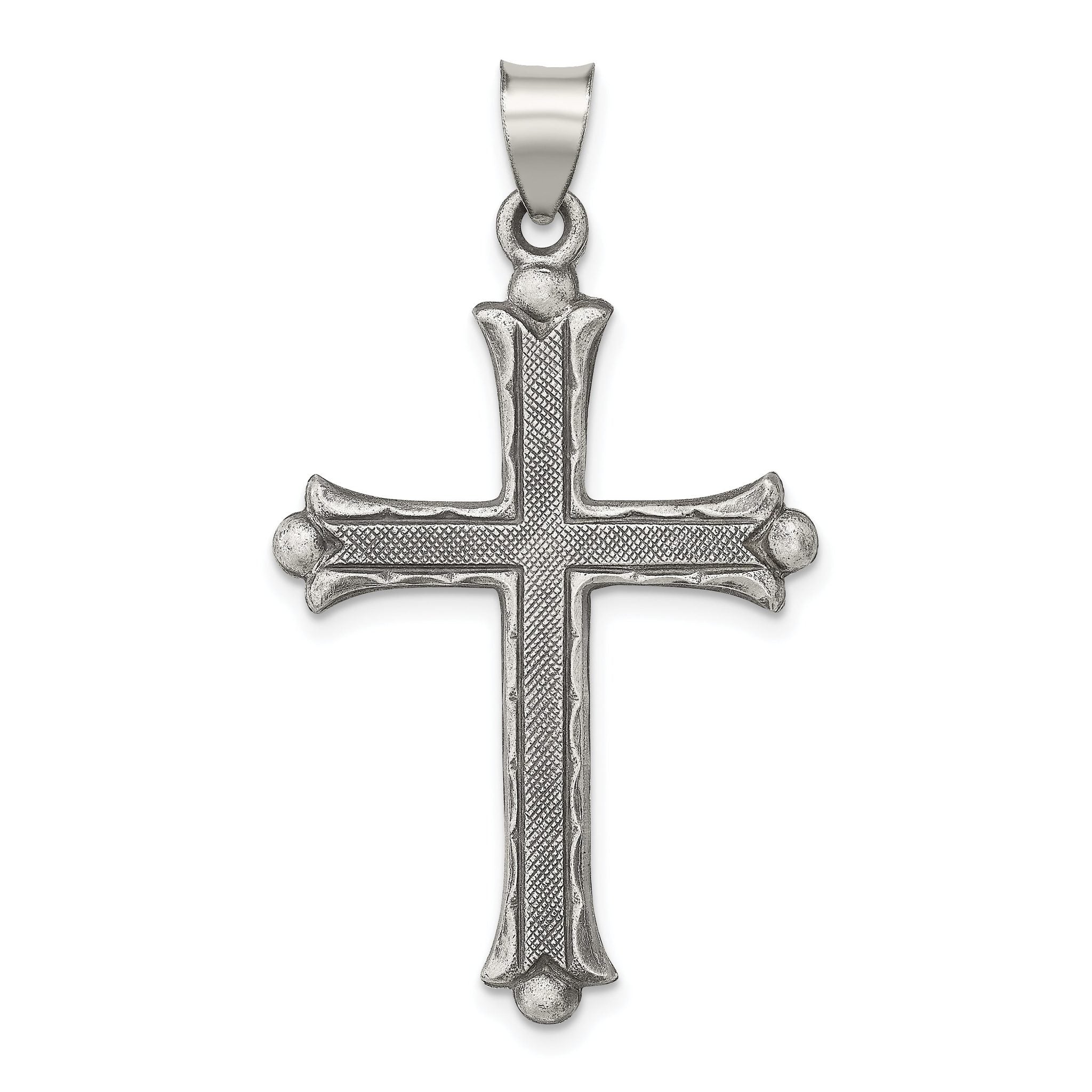 Sophia Jewelers Sterling Silver 925 Latin Cross Pendant Antiqued Finish
