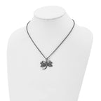 Marcasite Dragonfly Pendant Necklace in Stainless Steel