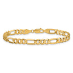 Concave Figaro Chain in 10K Yellow Gold, 5.5mm