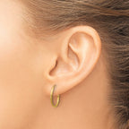 14k 1.0mm Diamond-cut Endless Hoop Earring