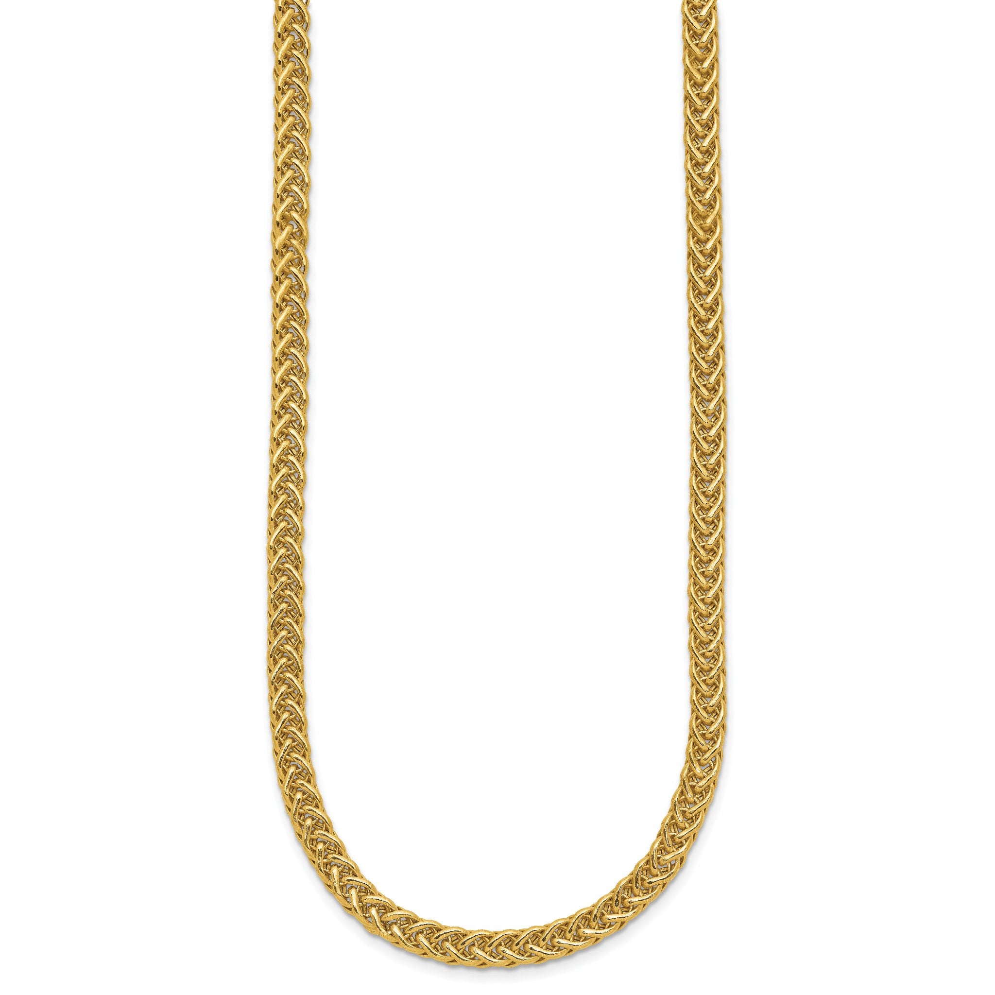 14K Yellow Gold Polished Fancy Link Necklace Unisex 17 Inch Secondary image