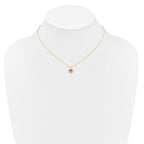 10k Madi K 3mm Ruby Heart Birthstone Necklace