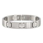 Stainless Steel Brushed and Polished Link Bracelet for Men