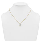 14k 3 carat Certified Lab Grown Diamond VS+ F+ Pear Complete 18 inch Four Prong Pendant Necklace