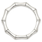 Sterling Silver Polished Bamboo Slip-on Bangle
