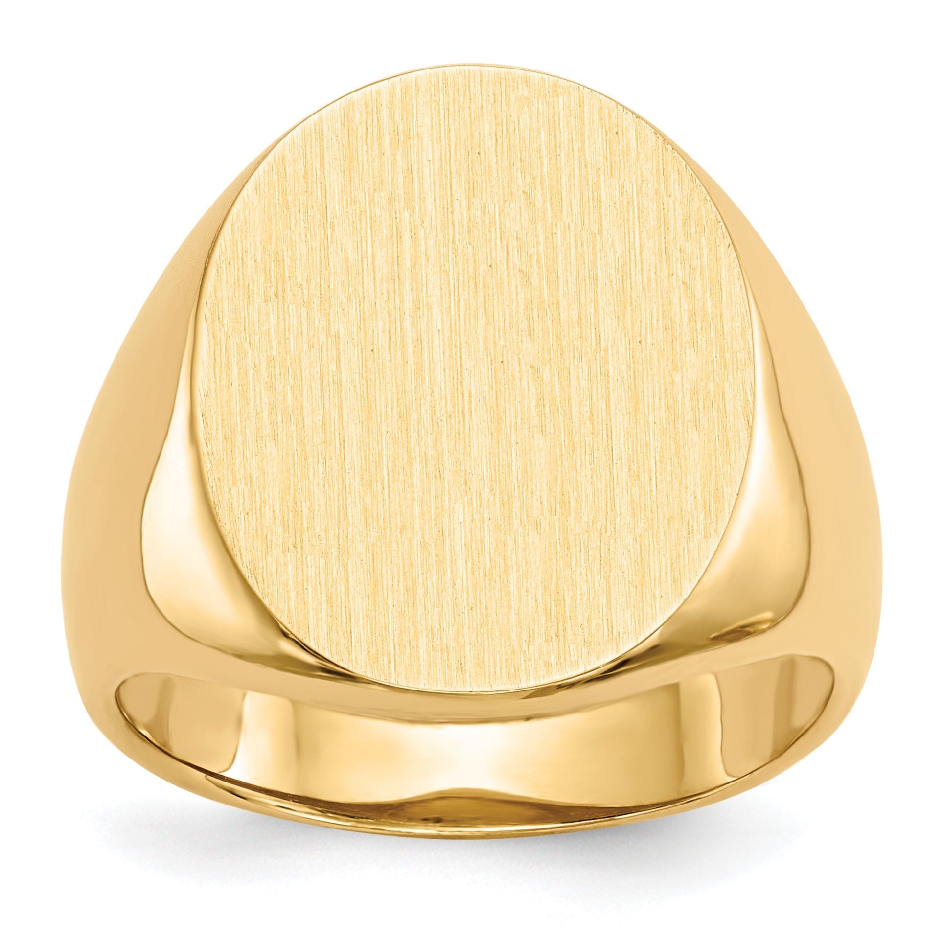 14k 20.5x16.0mm Open Back Mens Signet Ring Main image