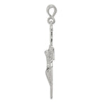 Sterling Silver 925 Polished Crucifix Pendant with Anti-Tarnish Finish