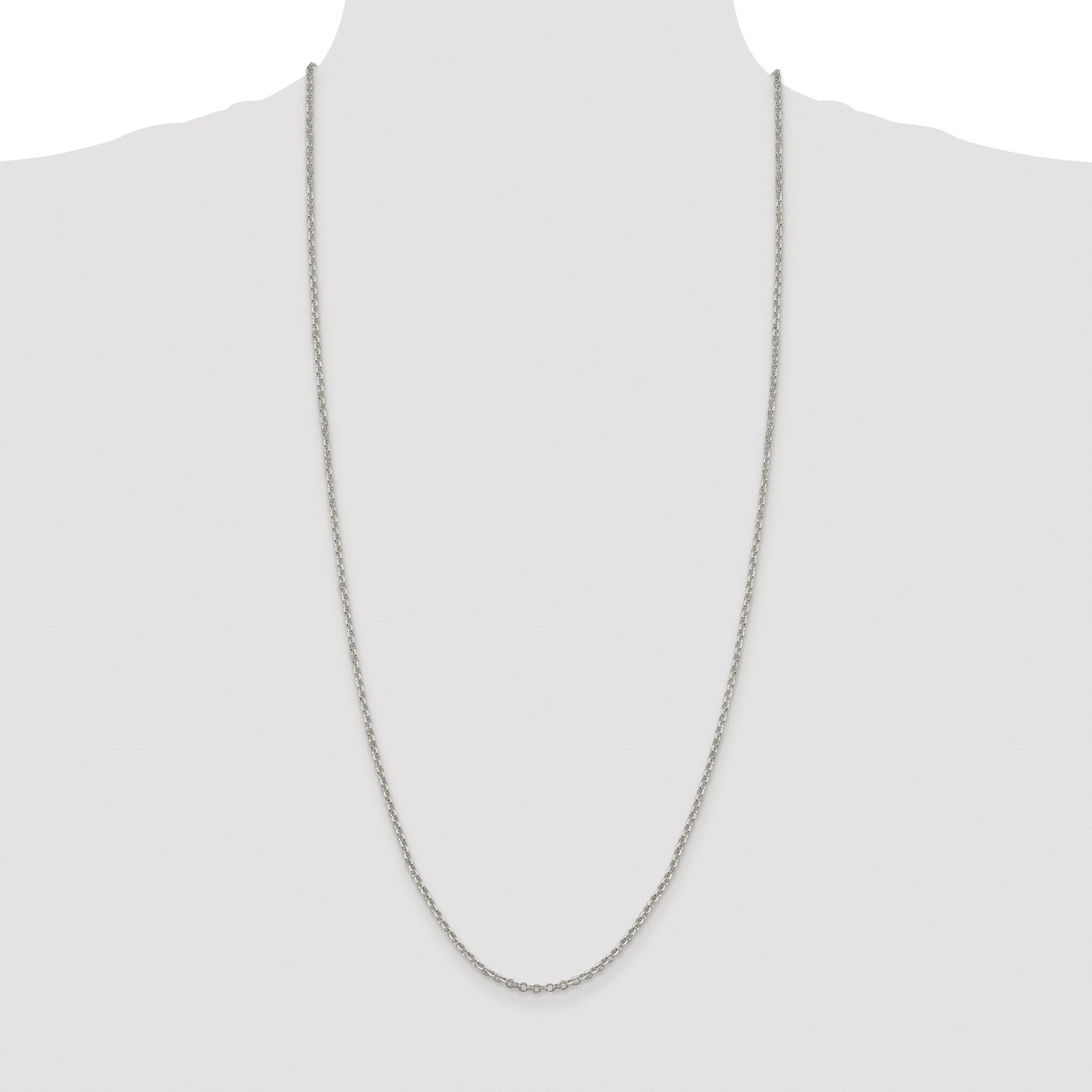 Diamond-Cut Rolo Cable Chain in Sterling Silver