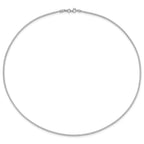14K White 1.5mm D/C Neckwire Necklace