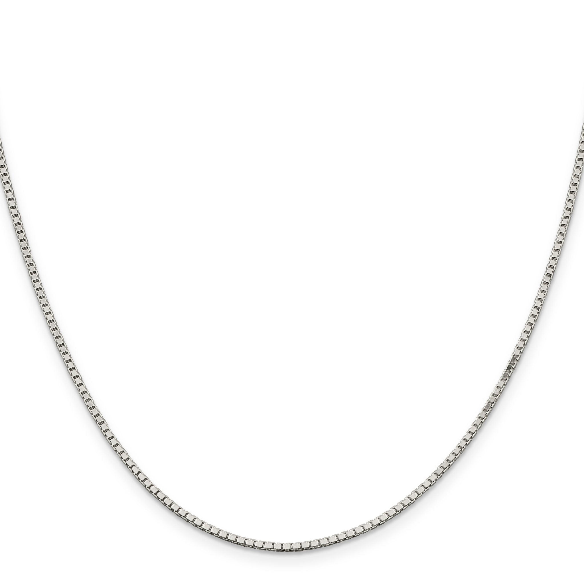 Sterling Silver Box Chain Necklace 1.5mm