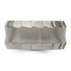 Edward Mirell Titanium Faceted Edge Brushed/Polished 12mm Concave Band