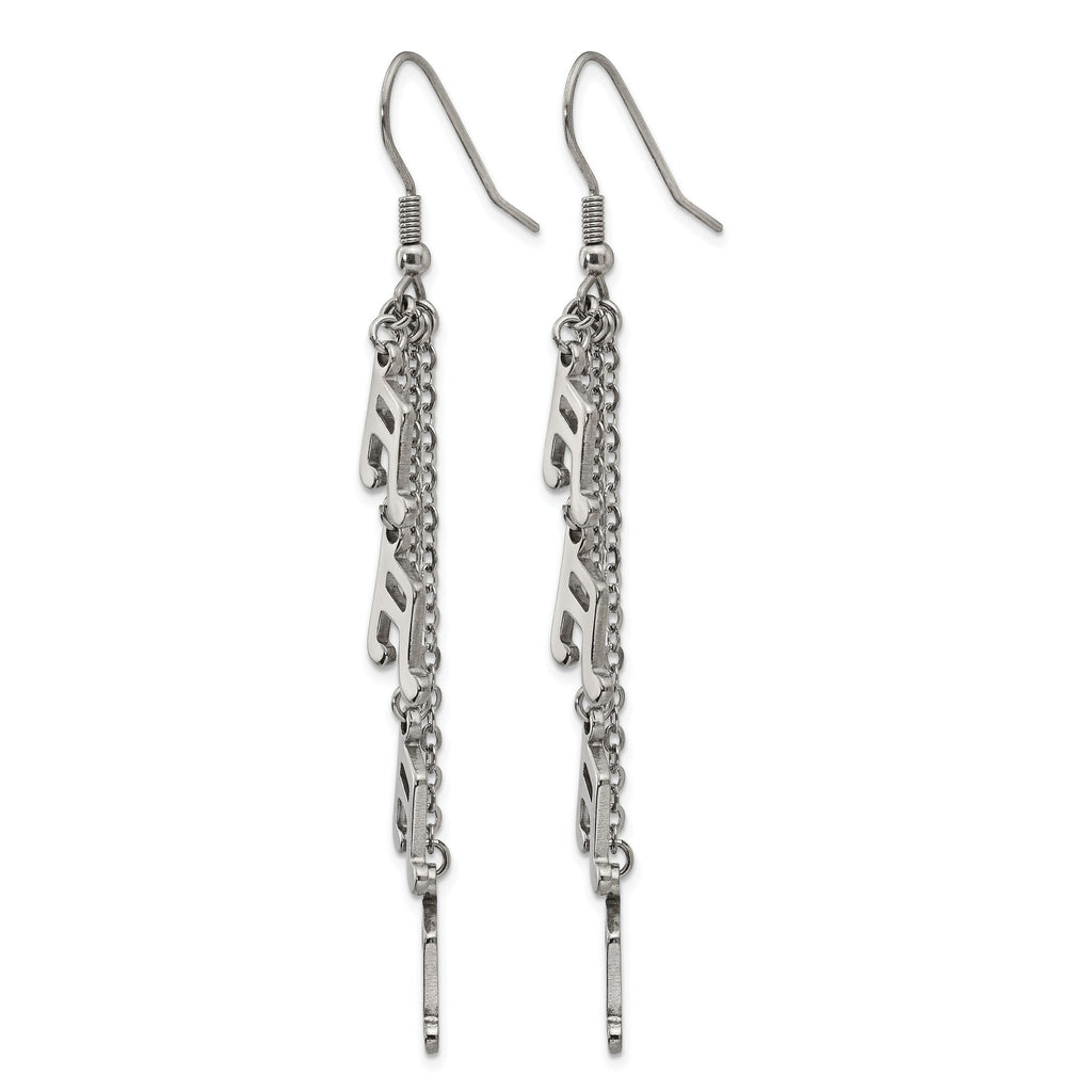 Stainless Steel Polished Drop Dangle Earrings for Women