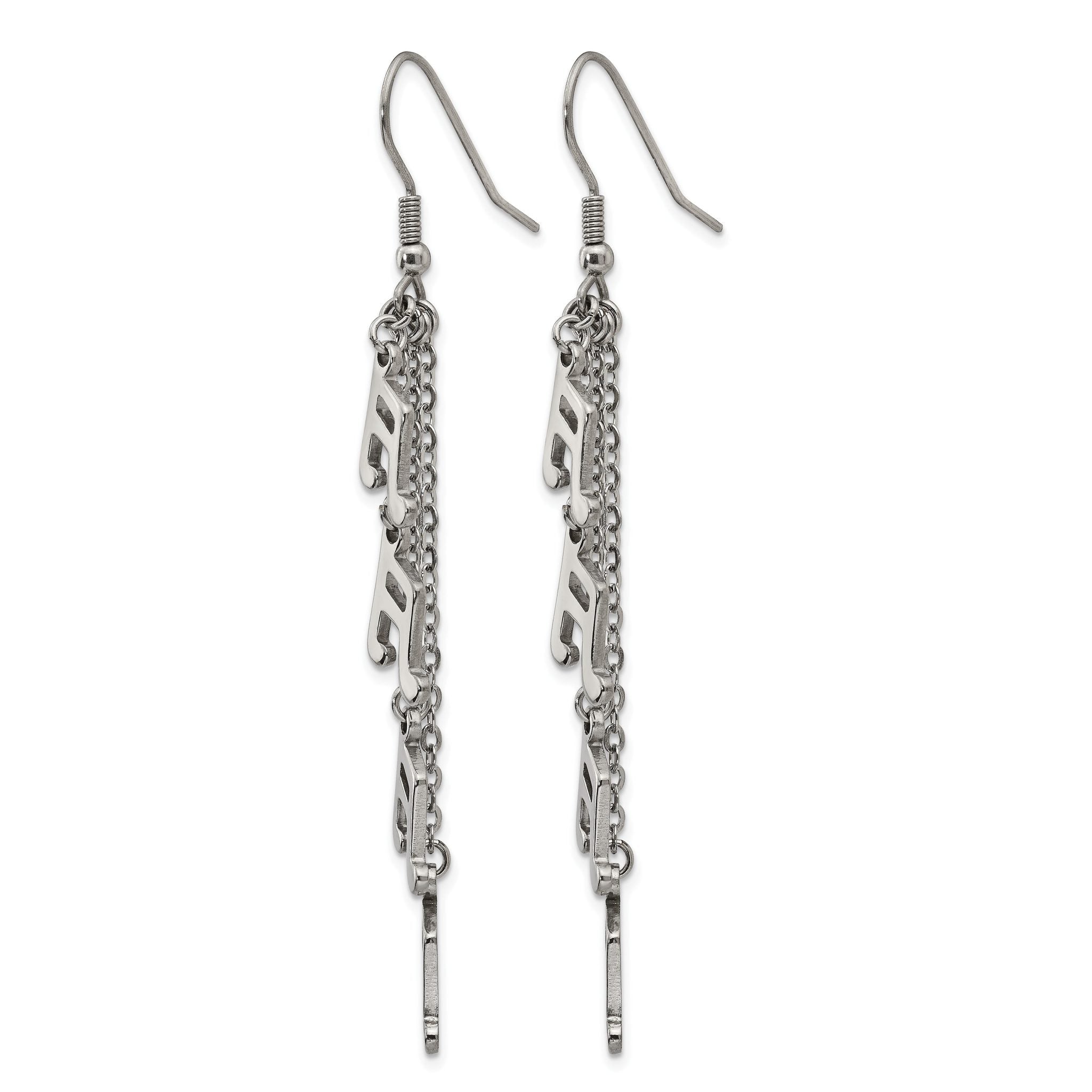 Stainless Steel Polished Drop Dangle Earrings for Women