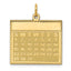 14K Sunday the First Day Calendar Pendant