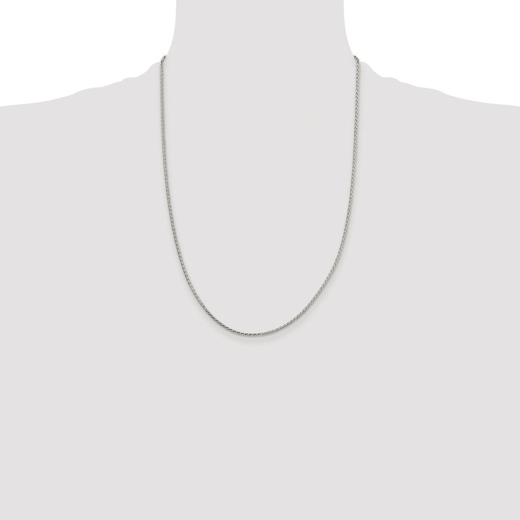 Diamond-Cut Spiga Chain Necklace in Sterling Silver