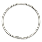 Sterling Silver 925 Women's Heart Cuff Bracelet with Polished Finish