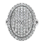 14k White Gold 2 1/4 carat Lab Grown Diamond VS/SI+ G+ Complete Fashion Ring