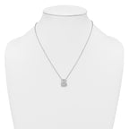 14k White Gold 5/8 carat Lab Grown Diamond VS+ F+ Complete Letter B 18 inch Initial Necklace