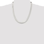 Magic Herringbone Chain Necklace in Sterling Silver, 7.3mm