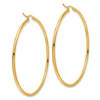 14k Polished 2x55mm Polished Hoop Earrings