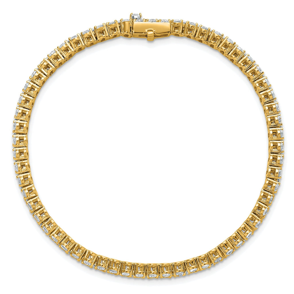 14k 5 carat Lab Grown Diamond VS+ F+ Complete Tennis Bracelet