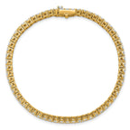 14k 5 carat Lab Grown Diamond VS+ F+ Complete Tennis Bracelet