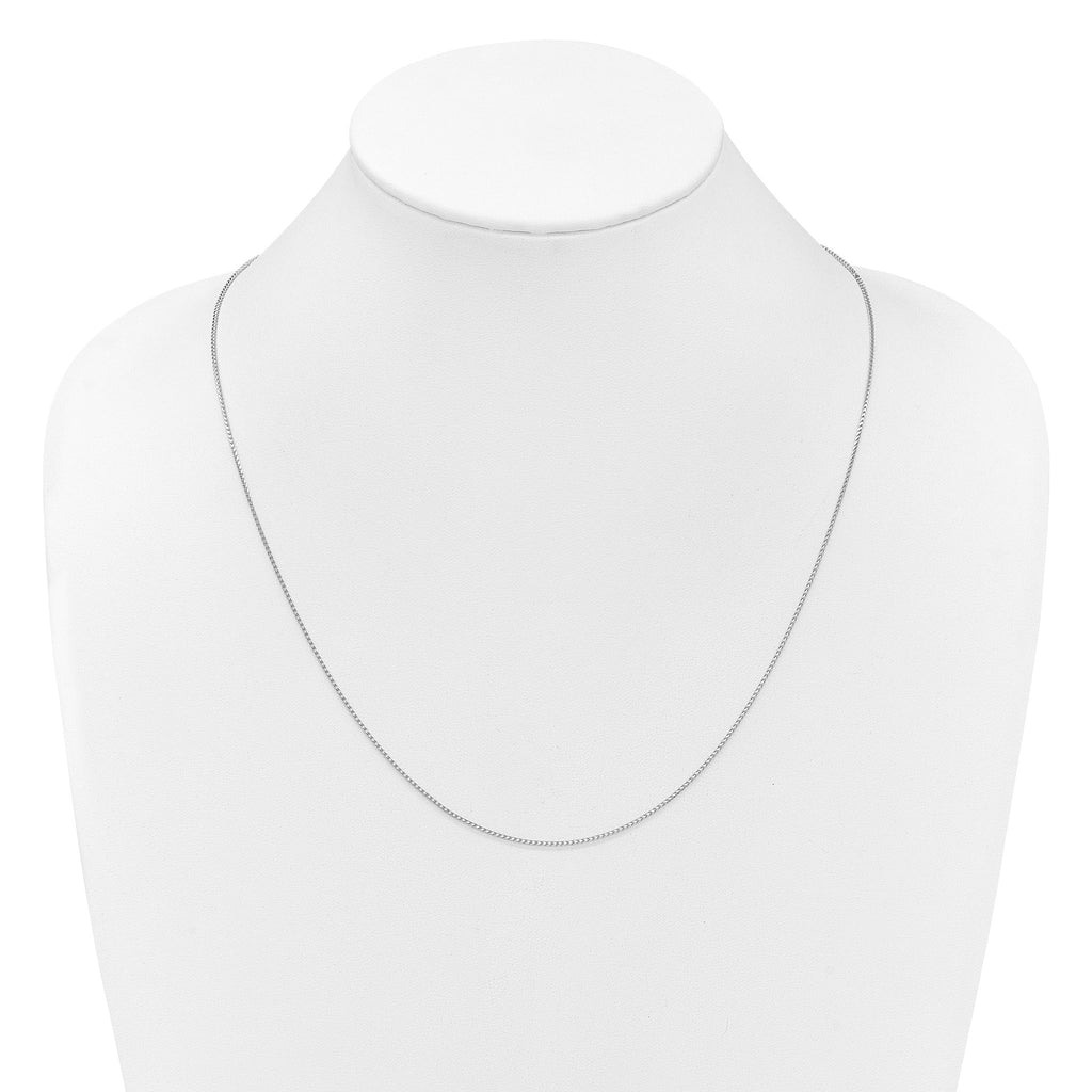 14K White Gold Adjustable 1.1mm Franco Chain