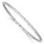 14K White Gold Textured Slip-On Bangle Bracelet Elegant Polished Finish