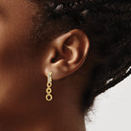 14k 1/8 carat Lab Grown Diamond VS/SI+ G+ Post Dangle Earrings