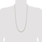 Sterling Silver Rhodium-plated 5mm Solid Rope Chain